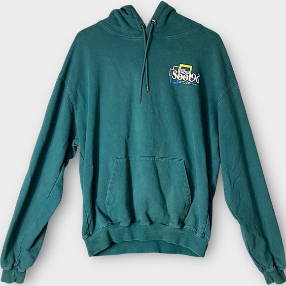 Wilbur Soot96 Green Hoodie M 2000s PC Graphic Aesthetic‎ Y2K Gamer Sweatshirt - Picture 1 of 9